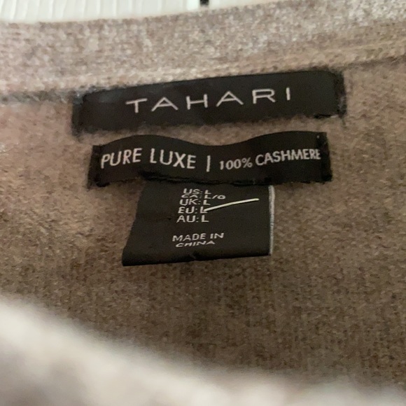 Tahari Brown Cashmere Sweater - Picture 2 of 2